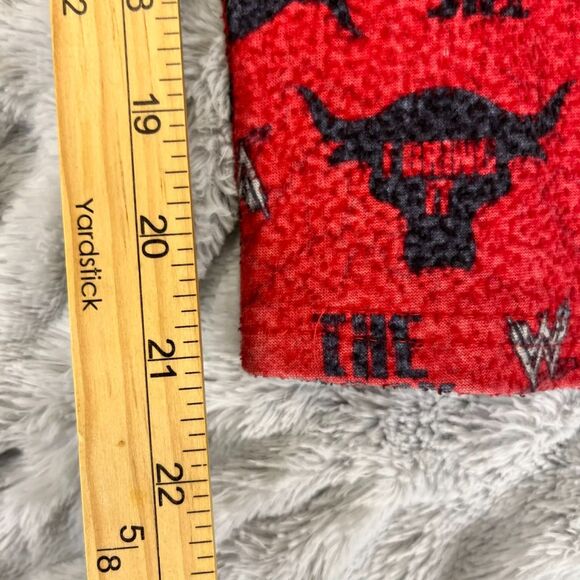 WWE Lounge Pants Boys L The Rock I Bring It Red Pajama Bottoms Elastic Waist - Picture 5 of 6